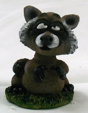 Mini Bobble Head Raccoon by Swibco