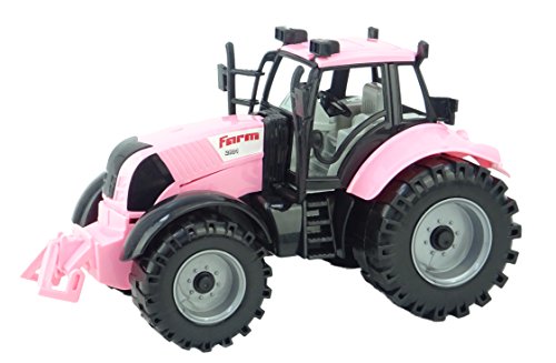 Toyland Friction Powered Farm Tractor with Opening Bonnet (Pink)