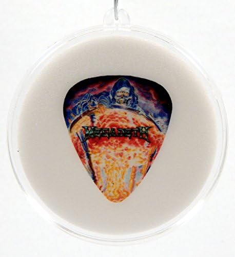 Megadeth Guitar Pick #6/12 With MADE IN USA Christmas Tree Ornament Capsule