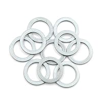 X AUTOHAUX 10pcs Engine Oil Crush Washers Drain Plug Gaskets 16mm ID. 22mm OD. Aluminum Alloy for Car