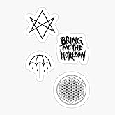 Pierce Horizon Metal Veil Emo Sleeping BMTH with Alt Me PTV Sirens Bring The Sticker Decal Vinyl - Peel and Stick to Any Smooth Surface