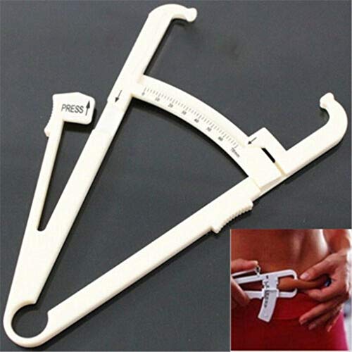 Hongxin Measuring Caliper,Body Fat Caliper Skin Analyzer Measure Charts Fitness Slim Keep Health Tester,Personal Body Fat Caliper Fat Percentage Tester Body Fat Measure Tool Set (White)