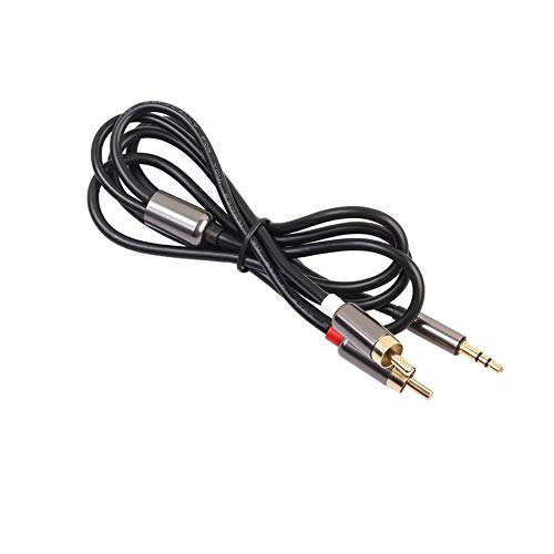 3.5 mm to 2 RCA Audio Cable 1m AUX Splitter Stereo Male to Male Adapter Cable Black