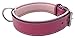 Soft Touch Collars Raspberry Pink Leather Padded Dog Collar, for Large Female Dogs, Made with Genuine Real Leather, 24