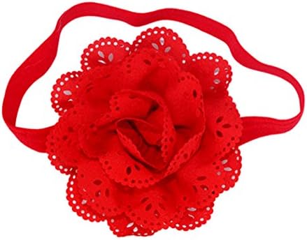 Children's Hairband Baby Colorful Flower Cute Hair Accessories (Red)