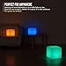 INNOKA 15.8-Inch Extra Large LED Cube Light, IP65 Waterproof Cordless & Rechargeable Decorative Dimmable Mood Lamp Remote Control [16 RGB Color Changing] [4 Lighting Effects] for Pool, Outdoor, Party