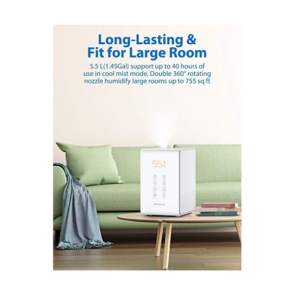 Elechomes Humidifier for Large Room Bedroom Plants, SH8820 Warm and