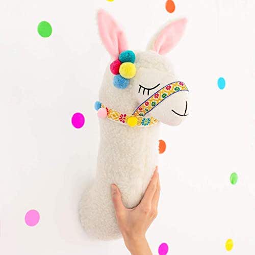 Llama head wall decor Stuffed animal head wall decor for nursery or kids room