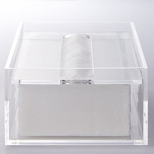 MUJI Clear Acrylic Bathroom Facial Tissue Dispenser Box Storage Case