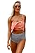 Byoauo Women Two Piece Swimsuits Ruffle Bikini Top with Full Coverage High Waist Floral Bottom Two Piece Bikini Set Orange