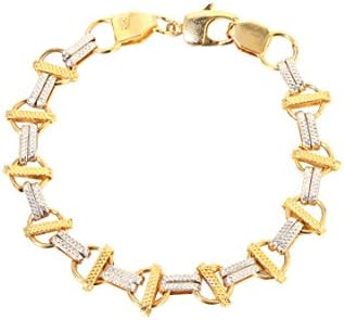 Dilan Jewels BLISS Collection Two Tone Gold Plated Link Chain Bracelet For Men