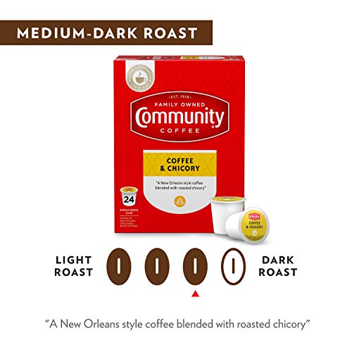 Community Coffee & Chicory 36 Count Coffee Pods, Medium Dark Roast