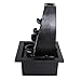 SereneLife 4-Tier Desktop Electric Water Fountain Decor w/ LED - Indoor Outdoor Portable Tabletop Decorative Zen Meditation Waterfall Kit Includes Submersible Pump & 12V Power Adapter - SLTWF78LED