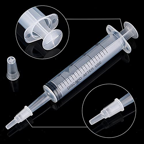 HAKACC Disposable Syringe, 5PCS 20ml Feeding Syringe Sterile Package