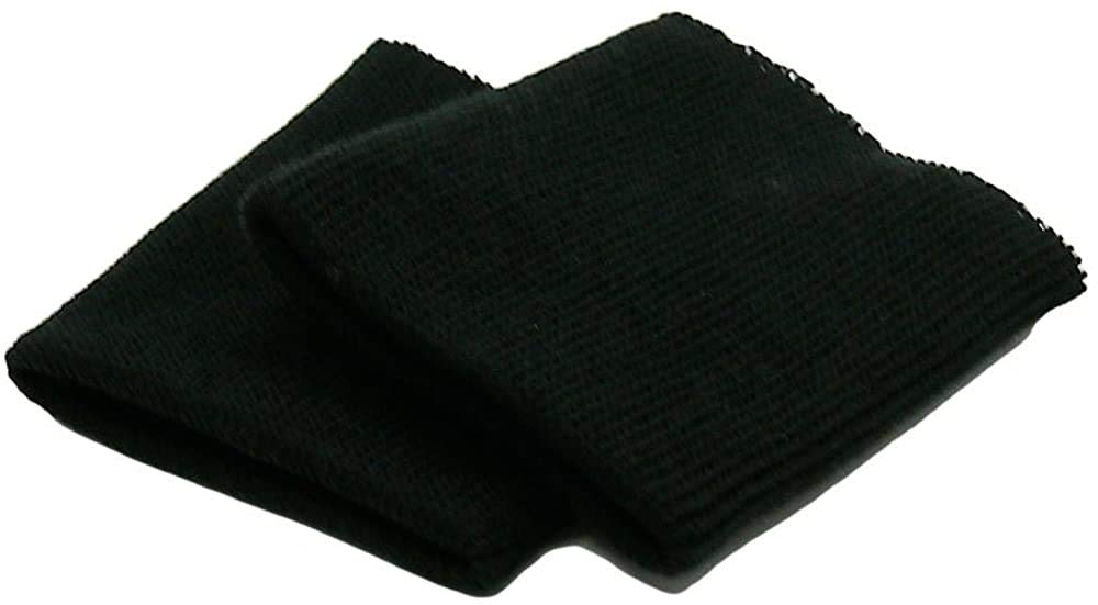 Haberdashery Online 2 elasticated cuffs for clothes, black. Ideal for finishing all your garments. REF. PUNO1-ES, 1. Black, M