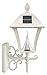 GAMA SONIC GS-106FPW-W Baytown Lamp Outdoor Solar Light Fixture, Pole Pier & Wall Mount Kits, White