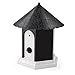 Flexzion Ultrasonic Dog Bark Control Outdoor Pet Anti Bark Deterrent Stop Barking Device Bird House Box Design Waterproof for Home Garden Hanging Battery Operated