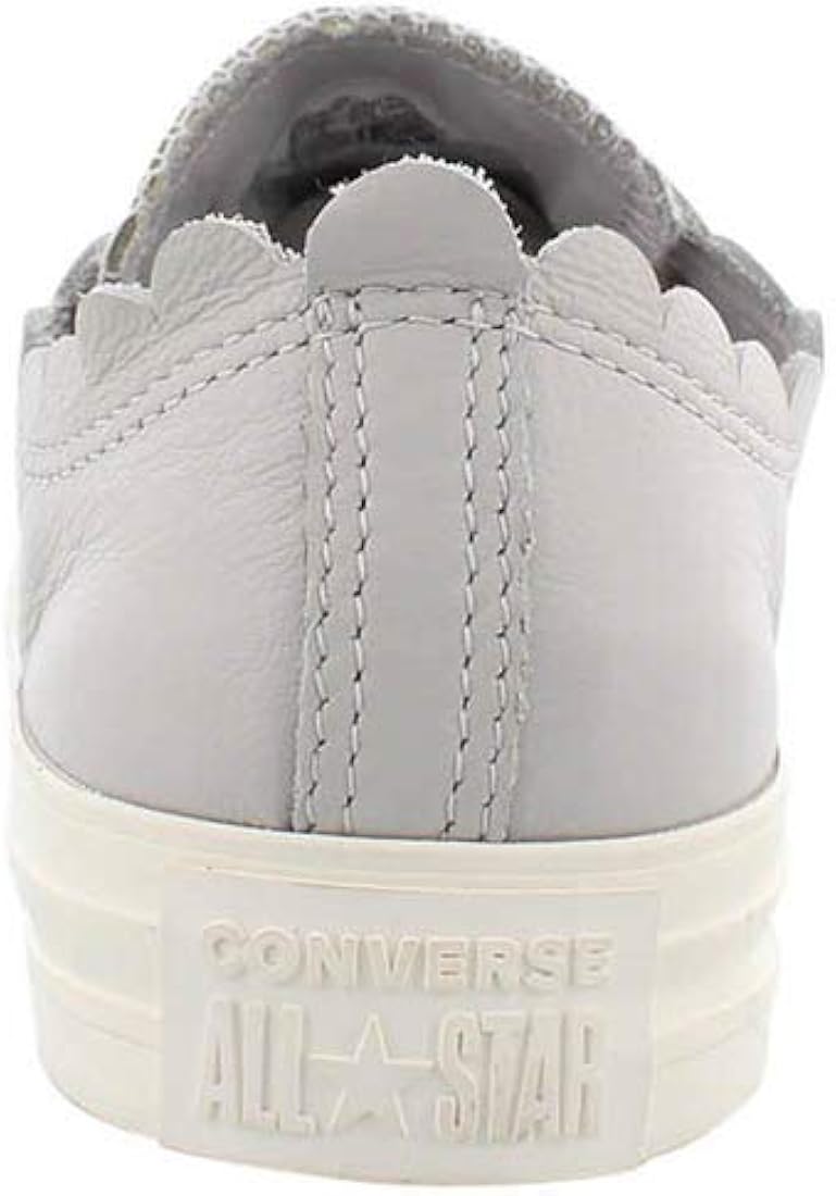 converse grey all star frilly thrills ox trainers