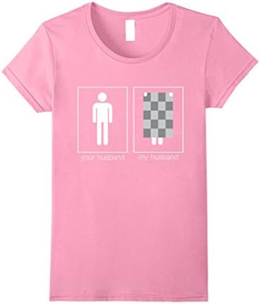 Womens Your Husband My Husband Funny Quilting Wife T-Shirt XL Pink