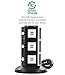 Aduro Surge Protector Power Tower Family Multi Charging Station - 9 Outlets and 6 USB Ports, Smart Charge Technology for iPhone, iPad, Galaxy Nexus (Black)