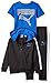PUMA Little Boys' Three Piece Hoodie and Tee Set, Black Black, 6