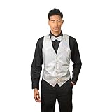Men's Light Silver Sequins Vest