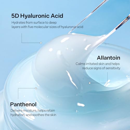 TORRIDEN DIVE-IN Low-Molecular Hyaluronic acid Soothing Cream 3.38 fl oz | Facial Moisturizer Gel for Sensitive, Dry Skin | Fragrance-free, Alcohol-free, No Colorants | Vegan, Clean, Cruelty-Free