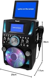 Mr Entertainer Groovebox Karaoke Machine Bluetooth CDG with Screen Lights view 10