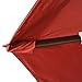 Abba Patio 11-Feet Offset Cantilever Umbrella Outdoor Patio Hanging Umbrella with Cross Base and Umbrella Cover, Red