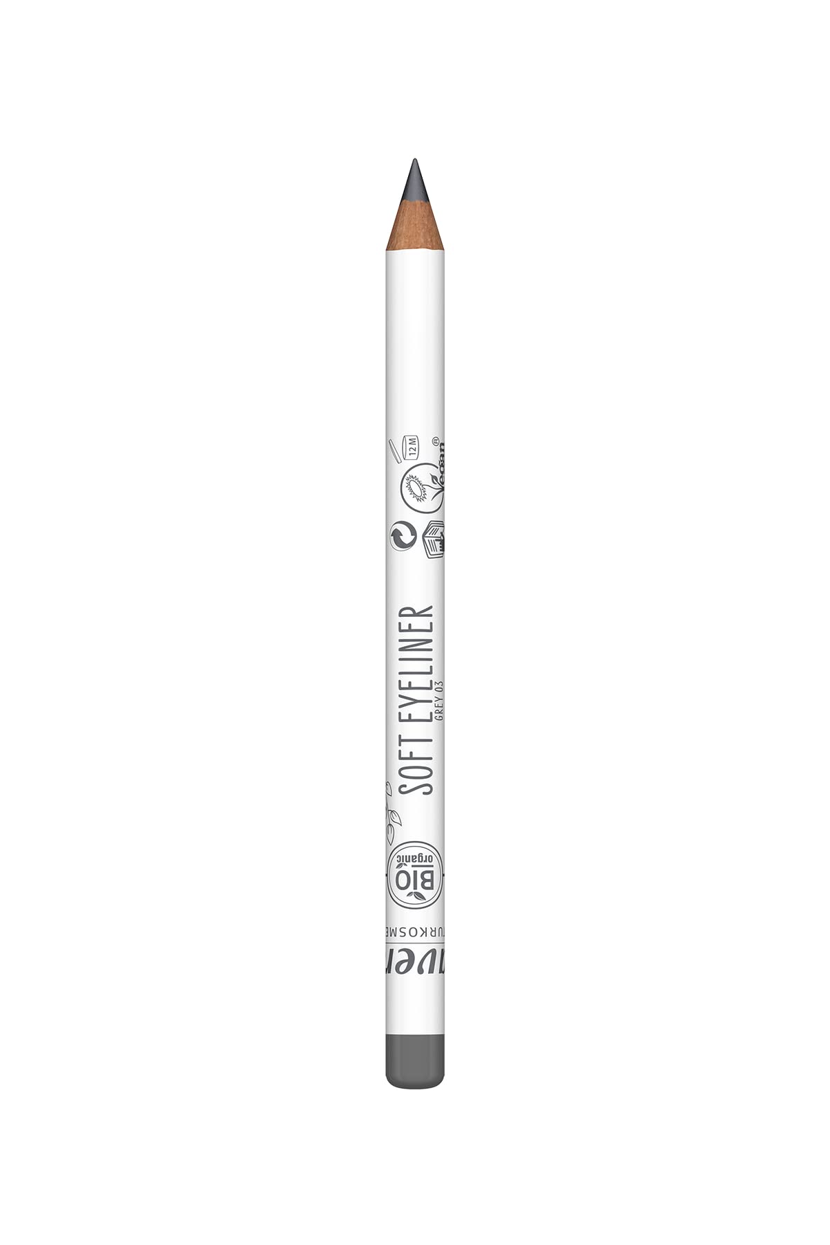 Lavera Soft Eyeliner - Grey 03 - Natural Cosmetics - Comfortable Application - Free from Silicones & Mineral Oil - Vegan - Organic Jojoba & Sunflower Oil - 1.14g