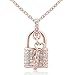 joyliveCY Women Lock & Key Gold Plated Necklace Rose Gold Chain Necklace