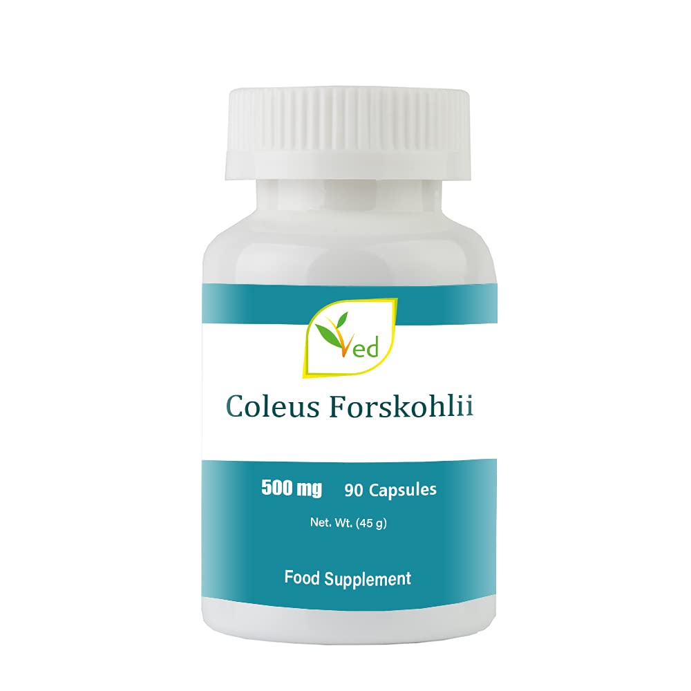 VED Coleus Forskohlii | Weight Management Supplement for Men & Women | 500 Mg, 90 VeganCapsules.