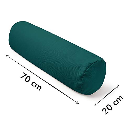 Present-Mind-Yoga-Bolster-Roll-Natural-Cushion-O20-cm--Buckwheat-Husk-Filling--100-Cotton-Cover