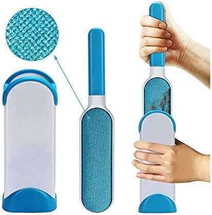 Pet Hair Remover - Fur Remover - Pet Lint Remover - Fur Removal - Pet Hair Remover Dog Cat Fur Brush with Self-Cleaning Base Double-Side Home Furniture Sofa Clothes Cleaning Lint Brush