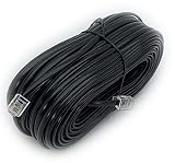 iMBAPrice 100 Feet Long Telephone Extension Cord Phone Cable Line Wire - Black