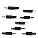 URBEST 10pcs Solder Type 3.5mm Male Mono Plug Jack Stereo Audio Headphone Cable Extension Adapter Connector