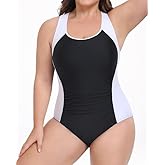beautyin Plus Size Swimsuit for Women Tummy Control One Piece Athletic Bathing Suit Full Coverage Swimwear