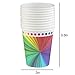 122 Piece Rainbow Party Set Including Banner, Plates, Cups, Napkins and Tablecloth, Serves 30