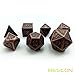 Bescon Antique Copper Solid Metal Polyhedral Dice Set of 7 Copper Metallic RPG Role Playing Game Dice 7pcs Set D4-D20