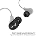Picun S2 In-ear Earbud Headphones with Hifi,3.5mm Jack and Remote Mic Earphones for Samsung /iphone/Sony (Gray)