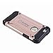 iPhone SE [Shock Absorption] Case, Lordther [TurtleRock Series] [Military Grade] Drop Test Synthetic Rubber Armor with [Anti-fingerprint Series] [Tempered Glass Film] for iPhone SE/5S/5 (Rose Gold)