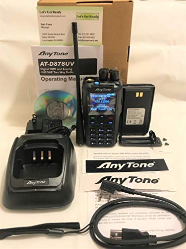 AnyTone AT-D878UV GPS Non-Bluetooth Version and 2 Free Items! Updated firmware Upgraded 3100mAh Battery Dual Band DMR/Analog 144 & 480 MHz Radio