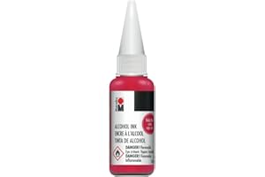 Marabu Alcohol Ink - Ruby Red - Ignite Your Passion and Unleash a Fiery Whirlwind of Emotion in Every Stroke - 20ml Bottle
