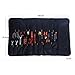 Hense Large Wrench Roll Up Tool Roll Pouch Bag Big Tote Carrier Organizer Easy Storage & Portable Best for Craftwork Handymen Repairmen HSZ-15-03, black