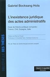 L' inexistence juridique des actes administratifs