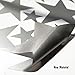 Mozamy Creative Star Wall Decals (189 Count) Silver Star Nursery Removable Peel and Stick Wall Decals, Vintage Silver