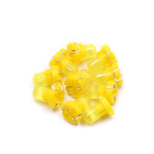 uxcell 10Pcs 12V T3 Yellow LED Dashboard Panel Gauge Light Lamp Bulb for Car Interior