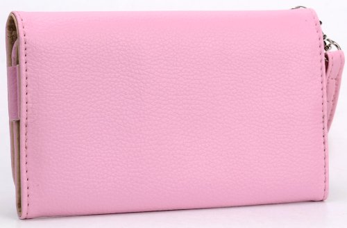 Rose Quartz MustHave Wristlet Wallet Case for HTC One M7 M8 606w, 619d, 8XT, 8XT (Tiara), Desire 210 Dual Sim, Desire 510 300 301s (Z3) Smartphone - Thumbnail 2