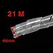 YIOVVOM 21M 68 Ft PE Clear White Polyethylene Spiral Wire Wrap Tube PC Manage Cable 6mm 1/4'' for Computer Cable, Car Cable (Dia 6MM-Length21M, White)