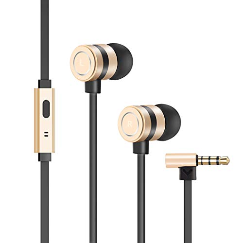 Earbuds, Besiva in-Ear Headphones Noise Isolation Headsets Heavy Bass Earphones with Microphone Compatible iPhone Samsung iPad and Most Android Phones,oo3